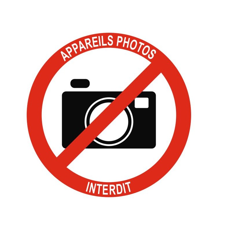 Pictogramme Appareil photo interdit (Q1005). Signalisation Porte