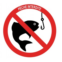 Panneau pêche interdite