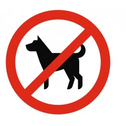 Panneau interdiction aux chiens (REFAB567)