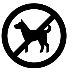 Panneau interdit aux chiens