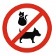 Panneau interdit aux animaux