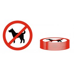 Lot Panneau interdit aux chiens