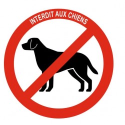 Panneau interdit aux chiens (REFAB584)