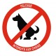 Panneau pelouse interdite aux chiens