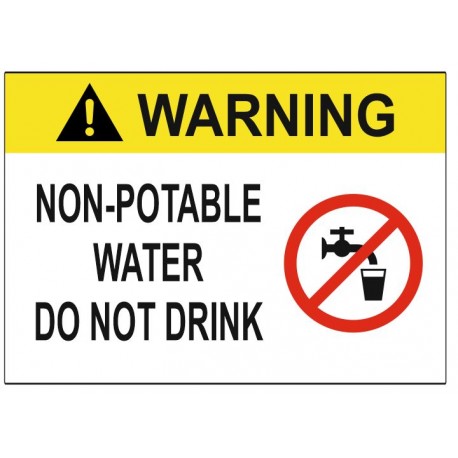 Panneau non potable water do not drink