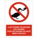 Panneau interdit de nourrir les canards pour des raisons de santé