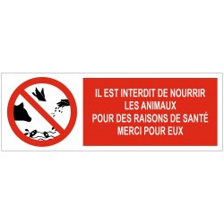 Panneau interdit de nourrir les animaux (REFAB1181)