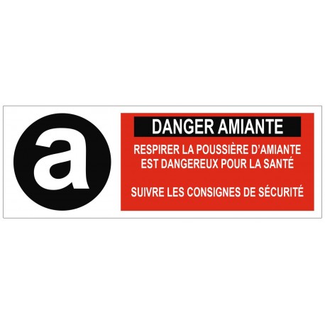 Panneau danger amiante