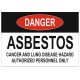 Panneau danger asbestos