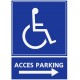 Panneau stationnement accès parking handicapés