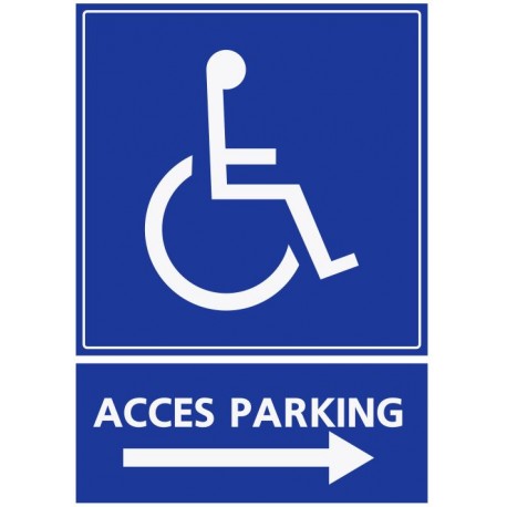 Panneau stationnement accès parking handicapés