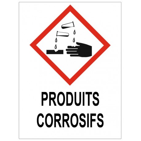 Panneau produits corrosifs