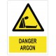 Panneau danger argon