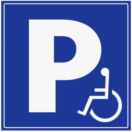 Panneau stationnement handicapé