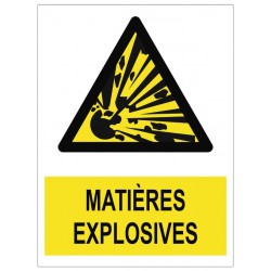 Panneau matières explosives (REFAB695)