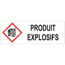 Panneau produits explosifs