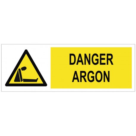 Panneau danger argon