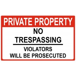 Panneau private property (REFAB374)