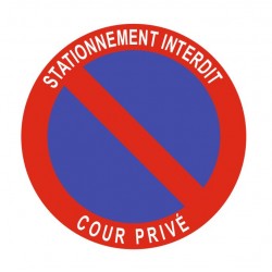 Panneau stationnement interdit cour privé interdit de stationner