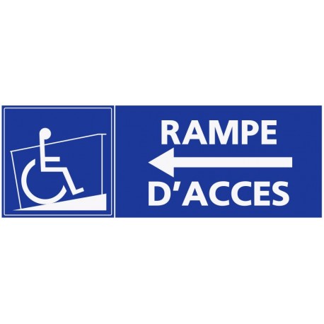 Autocollant handicapé rampe d'accès - direction gauche