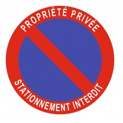 Panneau propriété privée stationnement interdit (REFAB363)