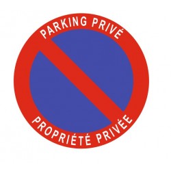 Panneau parking privé propriété privée sigle