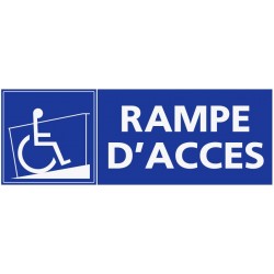 Autocollant handicapé rampe d'accès - direction droite