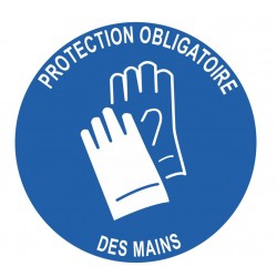 Panneau protection obligatoire des mains