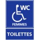 Autocollant Toilettes femmes handicapés