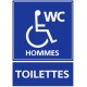 Autocollant Toilettes hommes handicapés