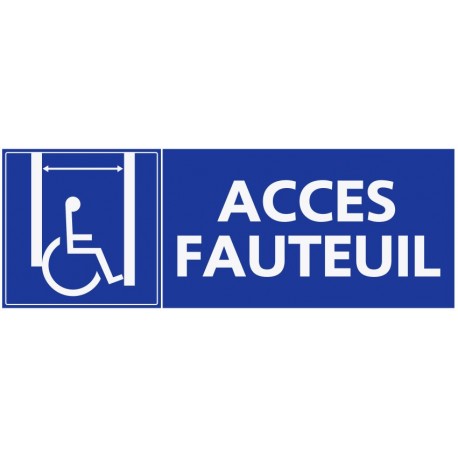Panneau accès fauteuil roulant