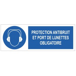 Panneau protection antibruit et port de lunette obligatoire