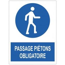 Panneau passage piétons obligatoire (REFAB796)
