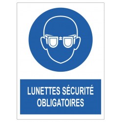 Panneau lunettes de securité obligatoires