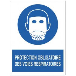 Autocollant protection obligatoire des voies respiratoires