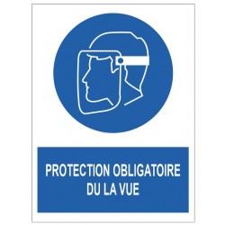 Panneau protection obligatoire de la vue signalétique