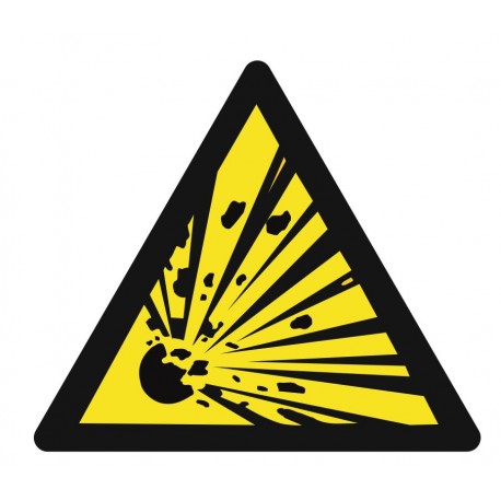 Panneau danger matières explosives