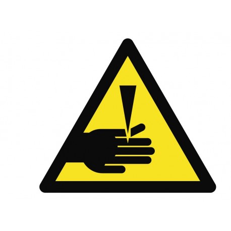 Panneau danger de coupure doigt