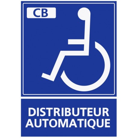 Panneau distributeur automatique handicapé paiement CB