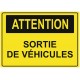 Panneau danger sortie de véhicules