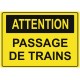 Panneau danger passage de trains