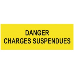 Panneau danger charges suspendues