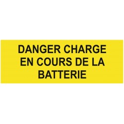 Panneau danger charge en cours de la batterie