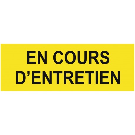 Panneau danger en cours d'entretien