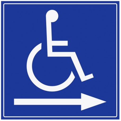 Panneau handicapé - direction gauche
