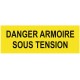 Panneau danger armoire sous tension