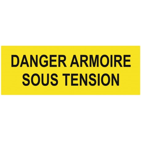 Panneau danger armoire sous tension