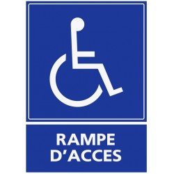Panneau handicapé rampe d'accès