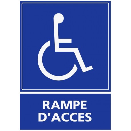 Panneau handicapé rampe d'accès