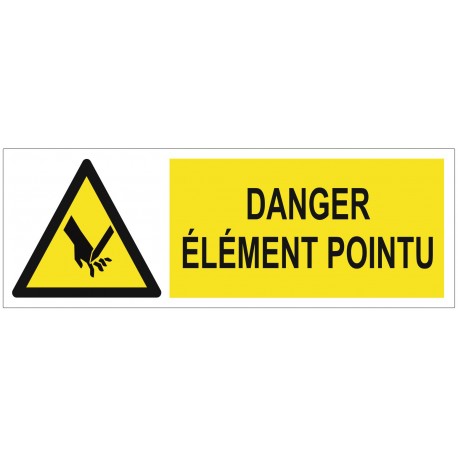 Panneau danger élément pointu logo - Sticker Communication